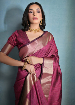 Rani Dupion Silk Saree With Blouse Piece