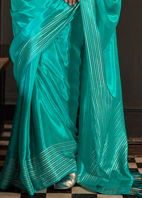 Firoza Spun Silk Saree With Blouse Piece