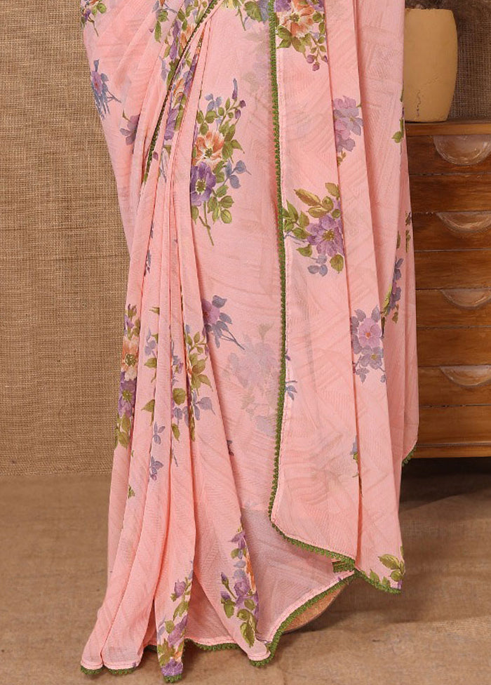 Multicolor Georgette Saree With Blouse Piece - Indian Silk House Agencies