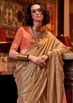 Multicolor Tussar Silk Saree With Blouse Piece