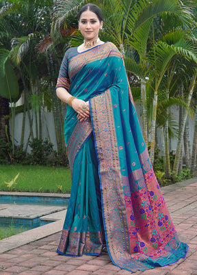 Firoza Dupion Silk Saree With Blouse Piece