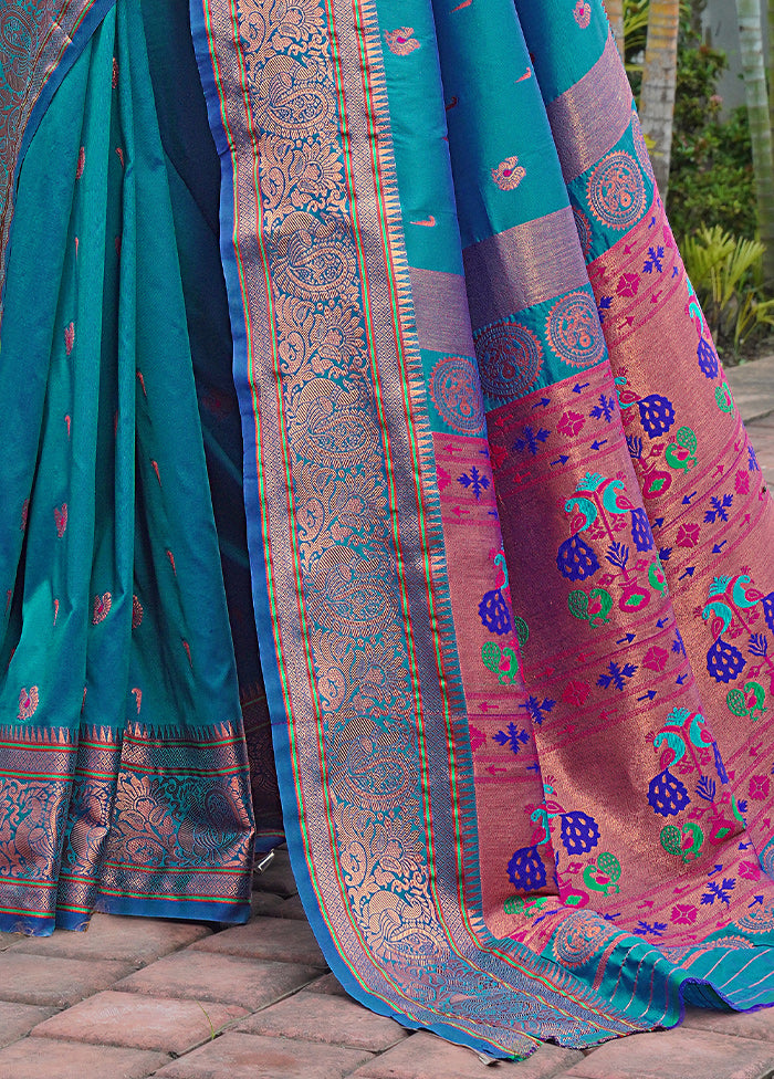 Firoza Dupion Silk Saree With Blouse Piece