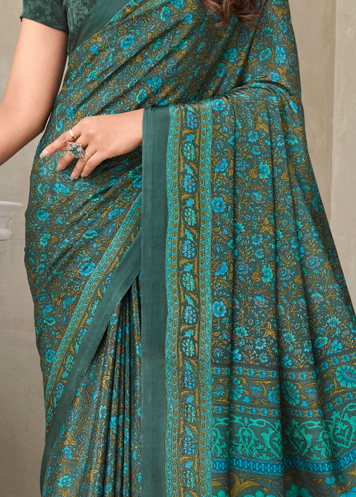 Yellowish Green Spun Silk Woven Work Saree With Blouse - Indian Silk House Agencies