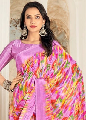 Multicolor Silk Saree With Blouse Piece