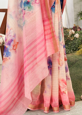 MultiColor Chanderi Silk Saree With Blouse Piece - Indian Silk House Agencies