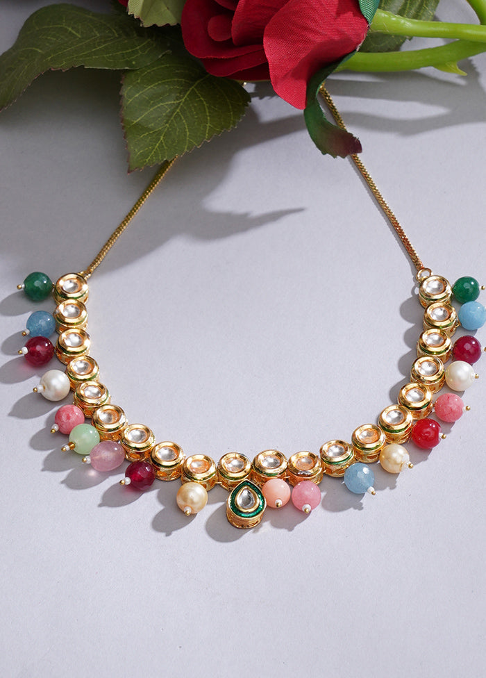 Multicolor Brass Gold Plating Necklace