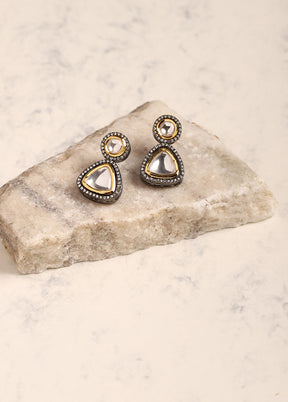 Golden Stone Work Alloy Earrings - Indian Silk House Agencies