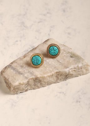 Silver Stone Work Alloy Earrings - Indian Silk House Agencies