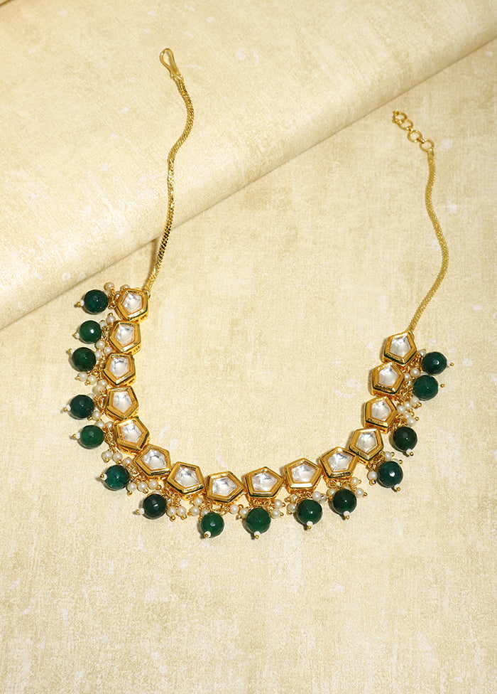 Green Kundan Choker Necklace - Indian Silk House Agencies