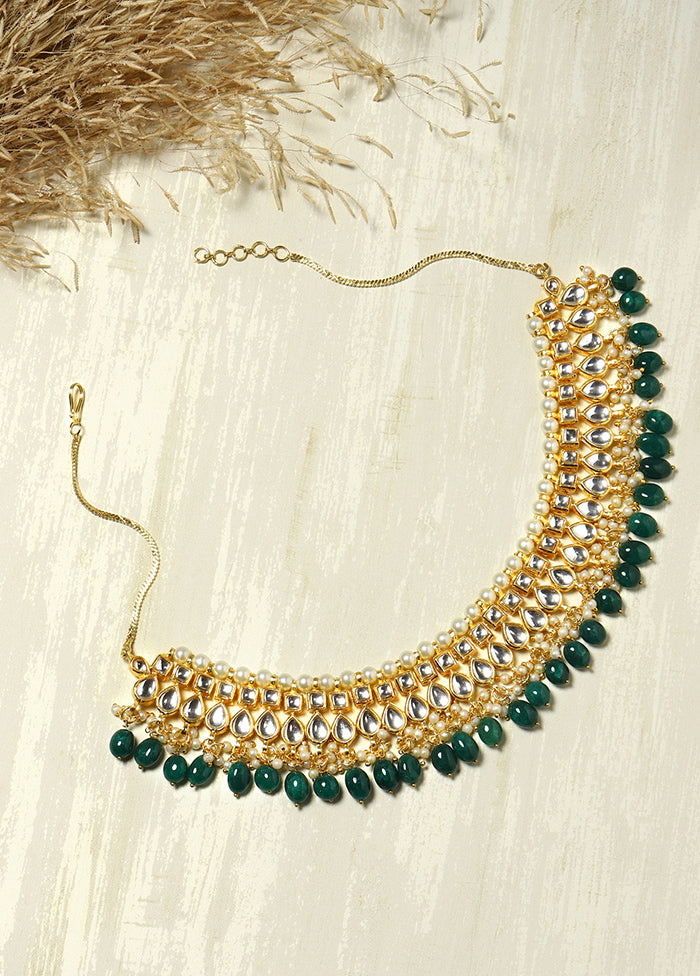 Green Kundan Necklace - Indian Silk House Agencies