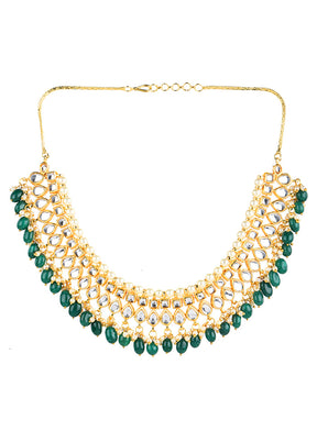 Green Kundan Necklace - Indian Silk House Agencies