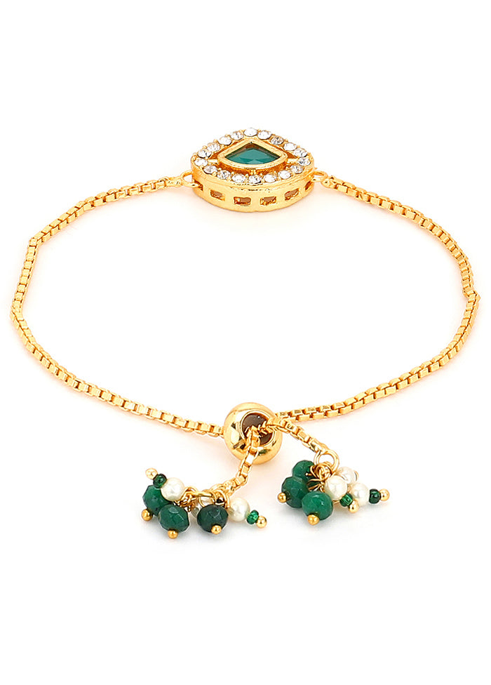 Kundan And Chain Bracelet - Indian Silk House Agencies