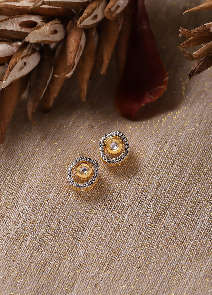 Stone Studded Kundan Studs - Indian Silk House Agencies