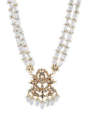 Golden Stone Work Alloy Necklace - Indian Silk House Agencies