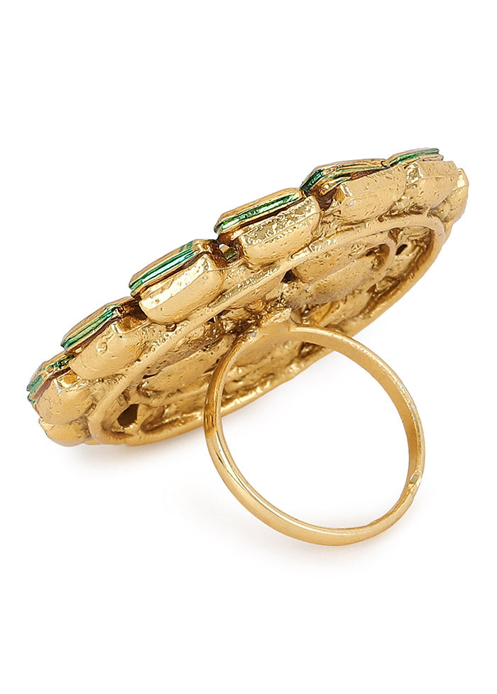 Golden Stone Work Alloy Ring - Indian Silk House Agencies