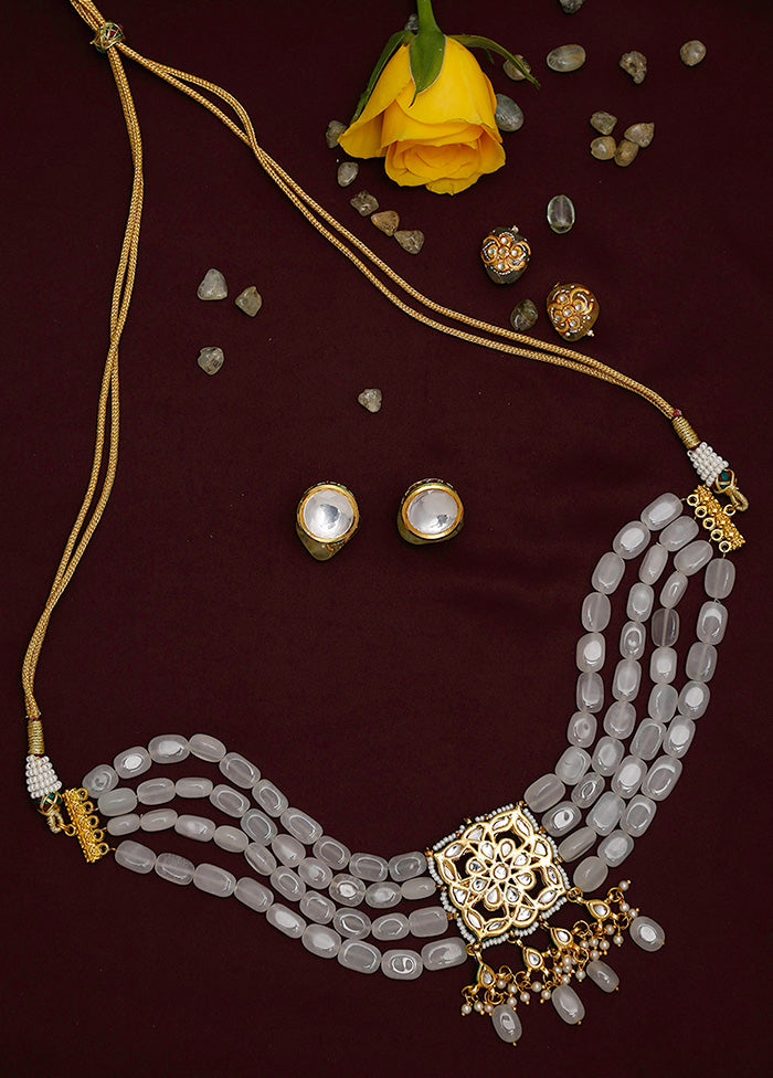 Gold Plated Kundan Jewellery Set - Indian Silk House Agencies