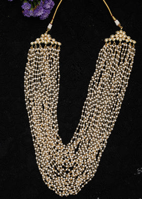 Gold Plated Kundan Necklace - Indian Silk House Agencies