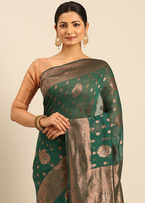 Multicolor Cotton Saree With Blouse Piece