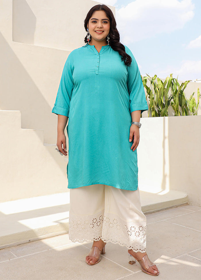 Blue Readymade Rayon Kurti