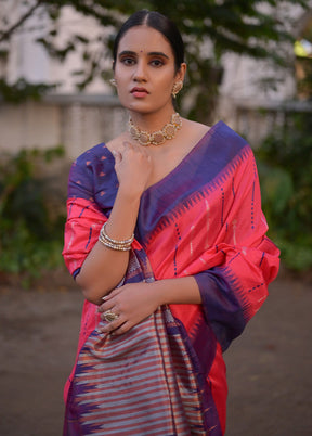 Rani Dupion Silk Saree With Blouse Piece