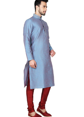 Multicolor Silk Kurta And Pajama Set VDSF1802396 - Indian Silk House Agencies