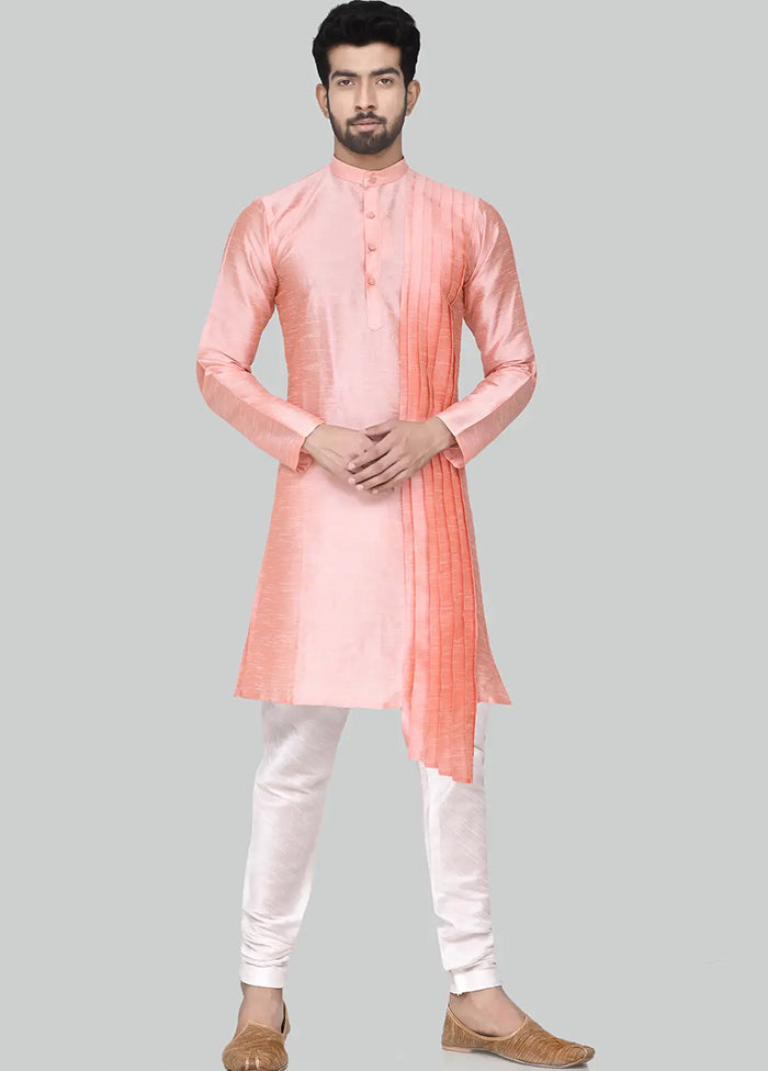 Pink Silk Kurta And Pajama Set VDSF1802457 - Indian Silk House Agencies