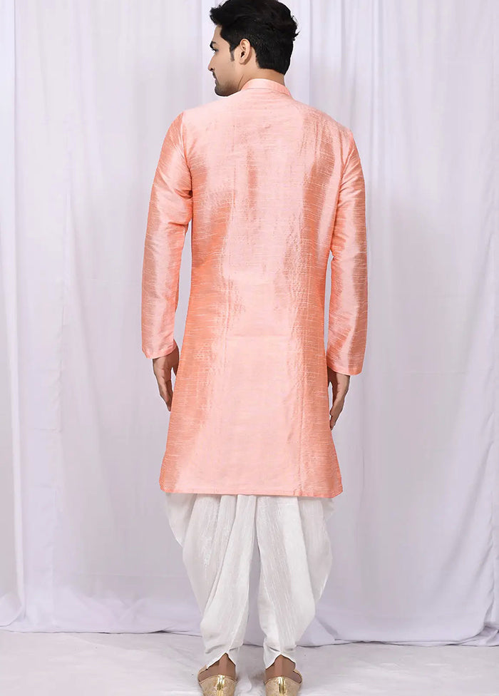 Pink Silk Kurta And Pajama Set VDSF1802469 - Indian Silk House Agencies