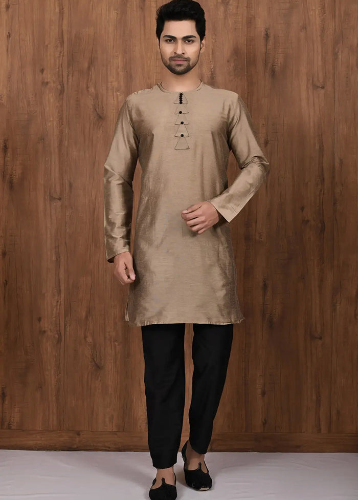 Brown Cotton Blend Kurta And Pajama Set VDSF1802496 - Indian Silk House Agencies