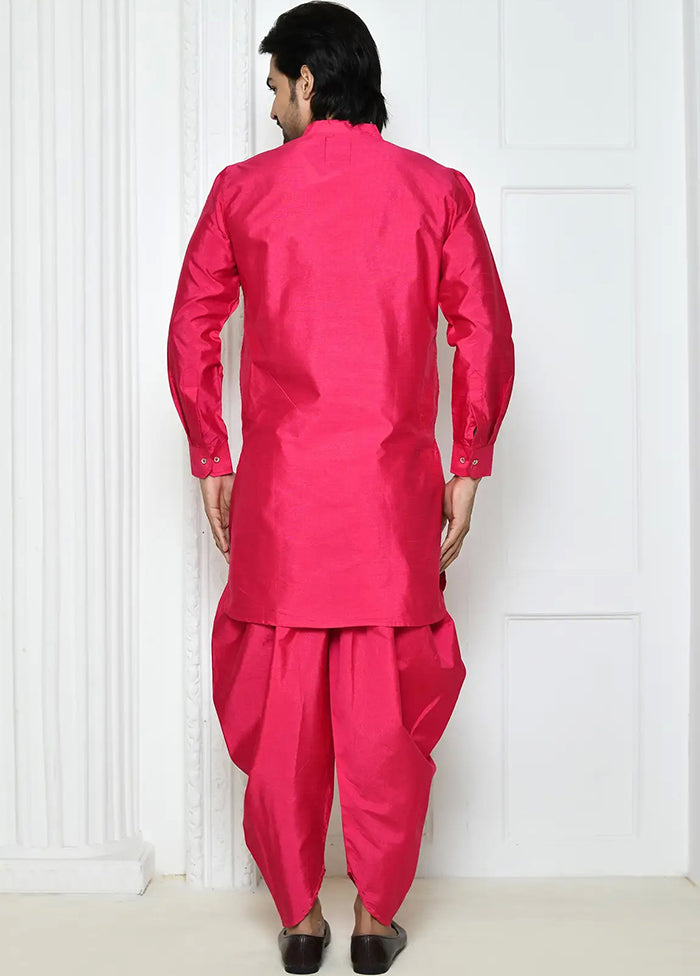 Red Silk Kurta And Pajama Set VDSF1802505 - Indian Silk House Agencies