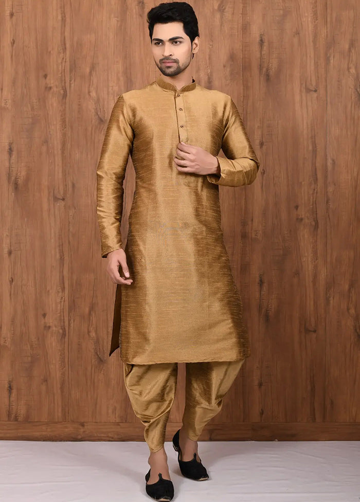 Brown Silk Kurta And Pajama Set VDSF1802515 - Indian Silk House Agencies