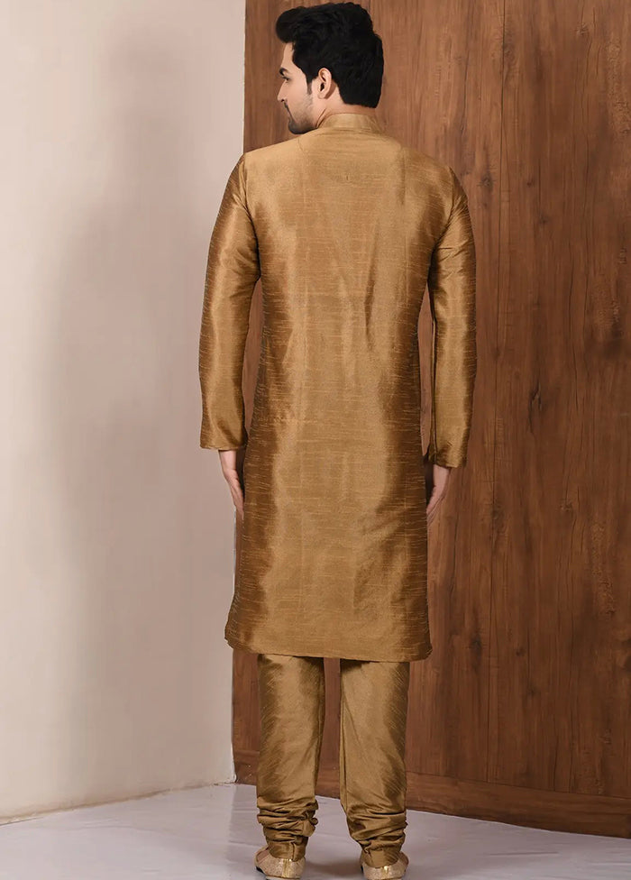 Brown Silk Kurta And Pajama Set VDSF1802518 - Indian Silk House Agencies