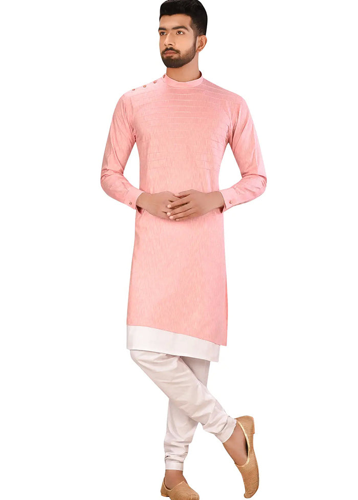 Pink Silk Kurta And Pajama Set VDSF1802533 - Indian Silk House Agencies