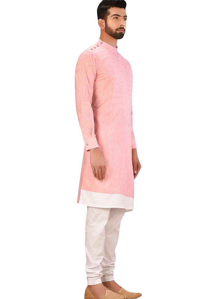 Pink Silk Kurta And Pajama Set VDSF1802533 - Indian Silk House Agencies