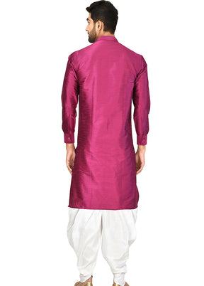 Purple Silk Kurta And Pajama Set VDSF1802539 - Indian Silk House Agencies