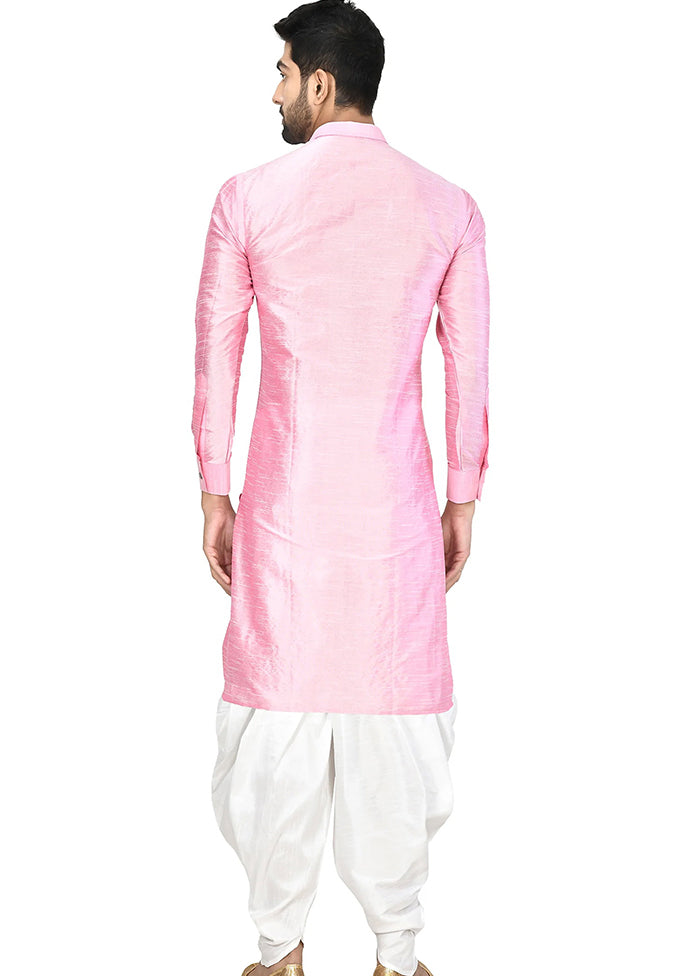 Pink Silk Kurta And Pajama Set VDSF1802540 - Indian Silk House Agencies