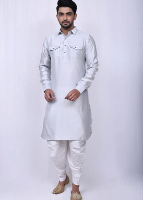 Off White Cotton Blend Kurta And Pajama Set VDSF1802558 - Indian Silk House Agencies