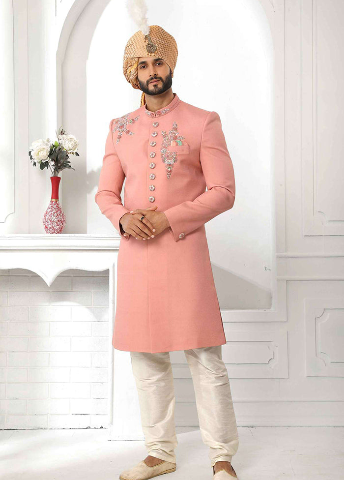 Peach Rayon Kurta And Pajama Set VDSF1802351 - Indian Silk House Agencies