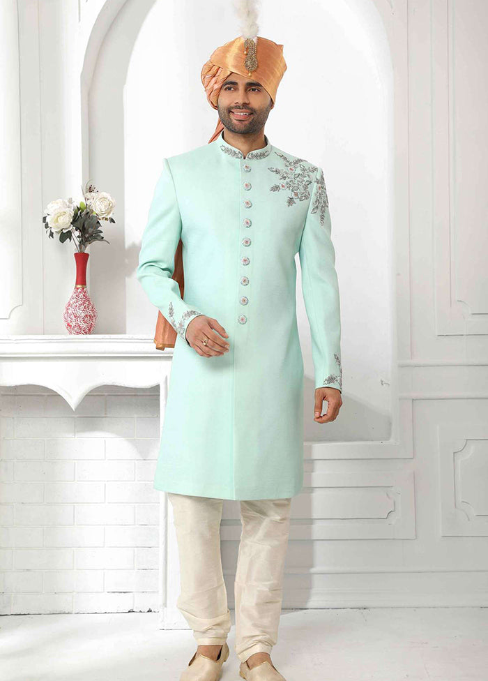 Green Rayon Kurta And Pajama Set VDSF1802353 - Indian Silk House Agencies