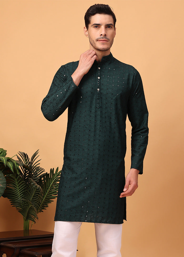 2 Pc Green Viscose Kurta Pajama Set