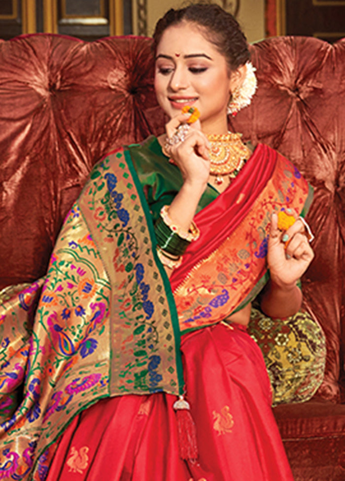 Pink Spun Silk Saree With Blouse Piece - Indian Silk House Agencies