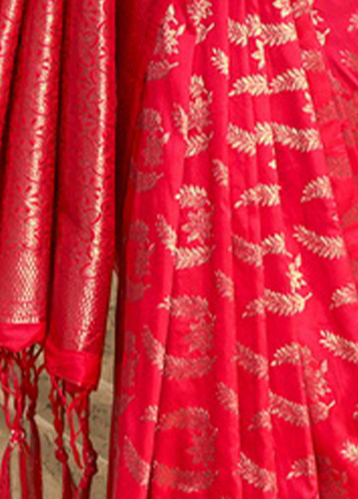 Pink Spun Silk Saree With Blouse Piece - Indian Silk House Agencies