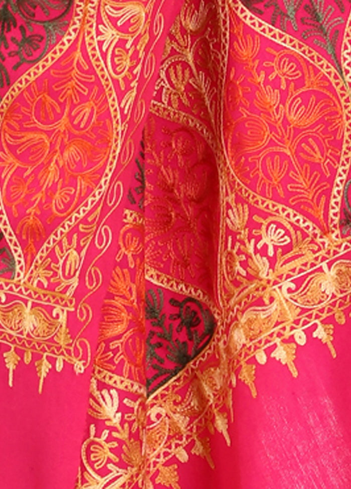 Rani Pink Zari Woven Ethnic Dupatta - Indian Silk House Agencies