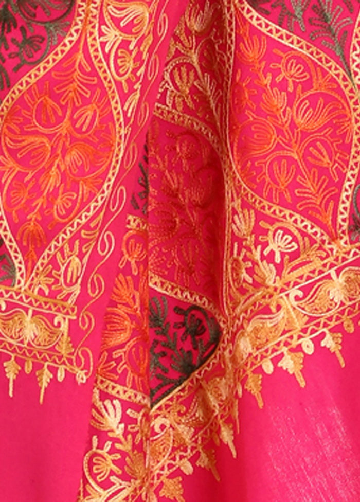 Pink Acro Wool Matka Shawl - Indian Silk House Agencies