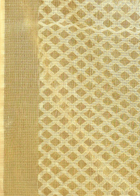 Beige Cotton Silk Zari Work Dupatta