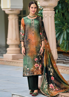 3 Pc Multicolor Unstitched Suit Set With Dupatta VDSL812221 - Indian Silk House Agencies