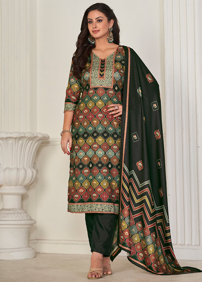 3 Pc Multicolor Unstitched Pashmina Suit Set