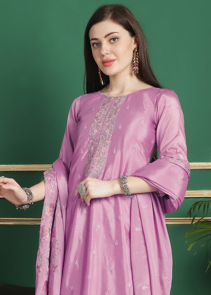 3 Pc Pink Unstitched Santoon Suit Set