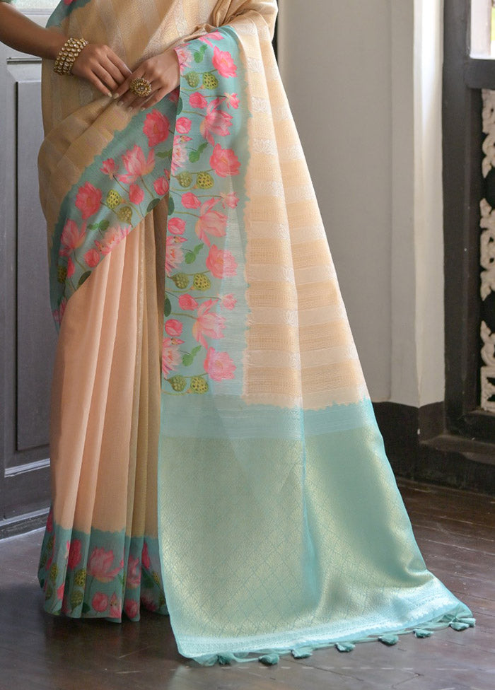 Firoza Banarasi Silk Saree With Blouse Piece