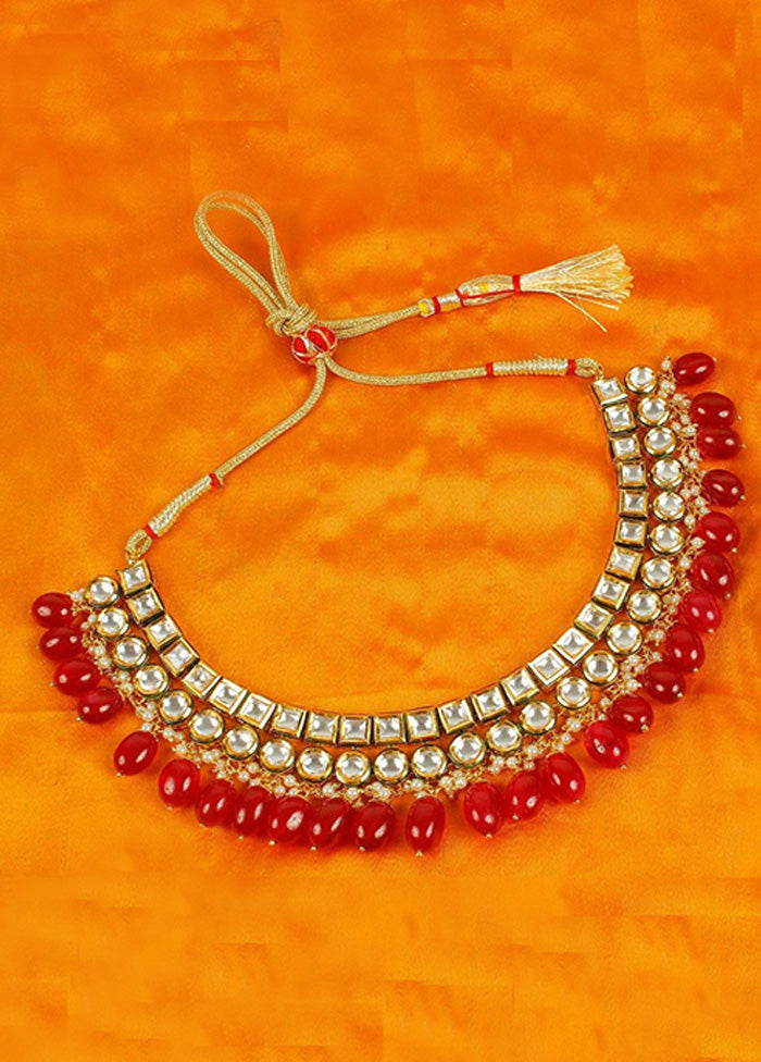 Red Alloy Jewellery Set