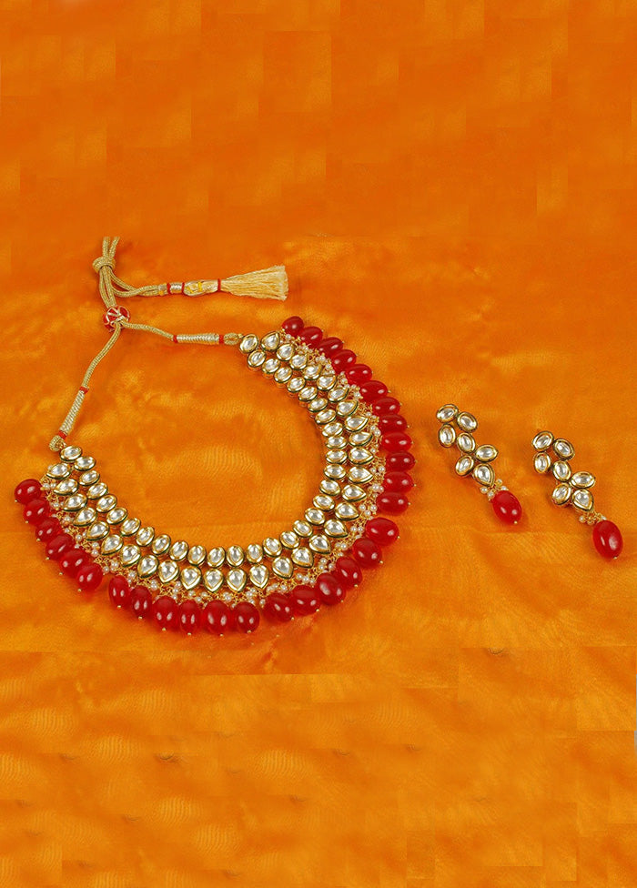 Red Alloy Jewellery Set